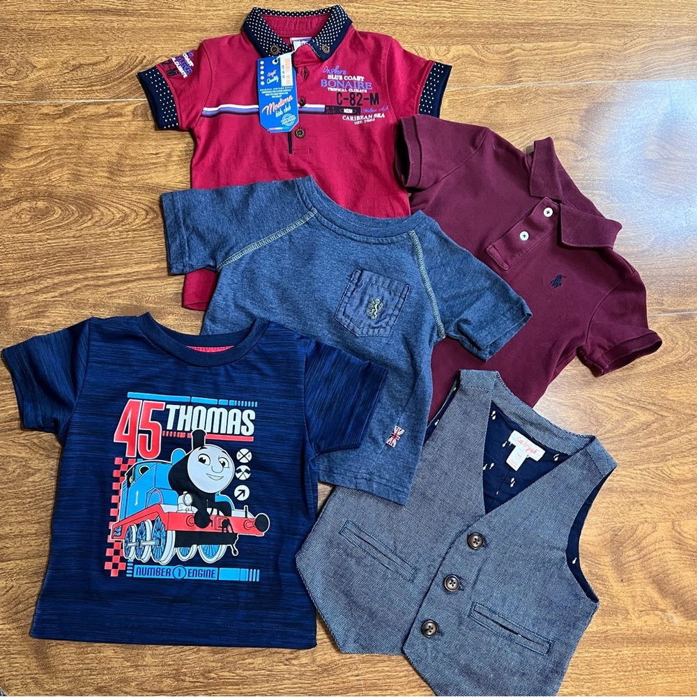 Bundle Lot of 5 pcs Children Baby Boy Clothes Tops size 18M